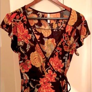 Floral wrap around Dress